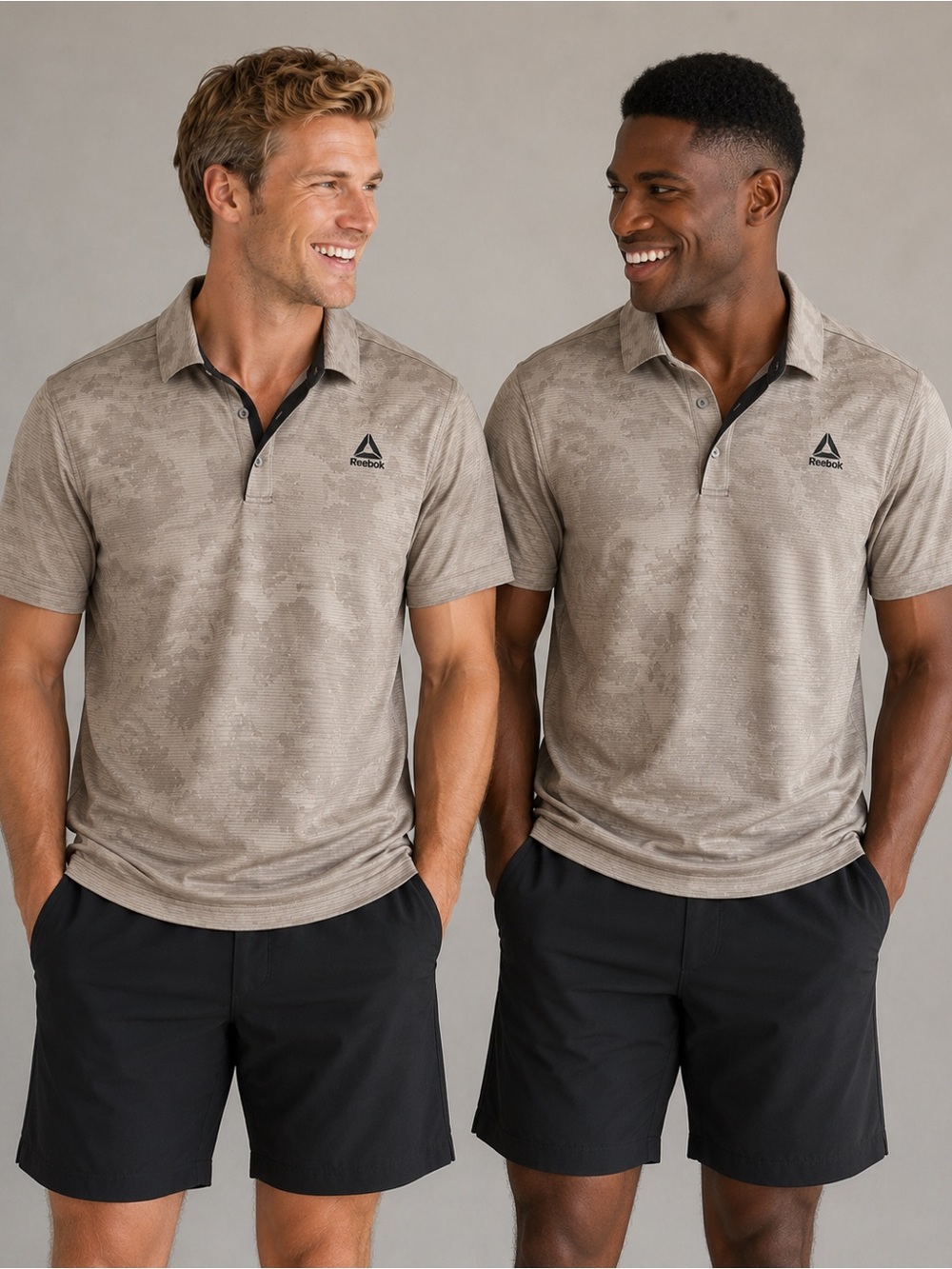 Reebok Men’s Tan Camo Performance Polo